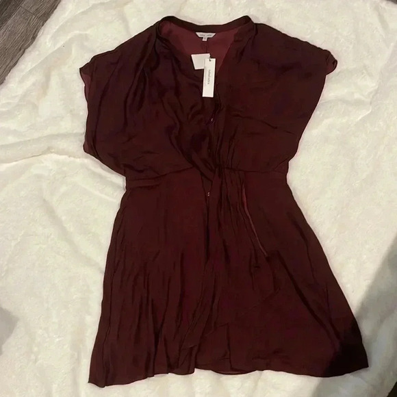 NWT Burgundy Satin Dress - Picture 1 of 2